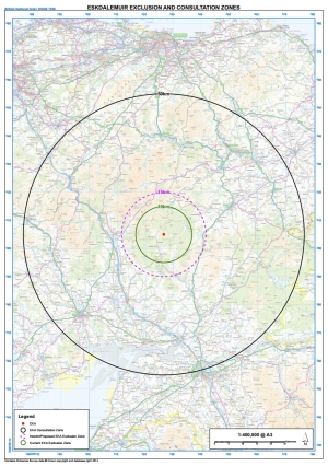 Eskdalemuir Seismic Array Wind Turbine Consultation Zone Map