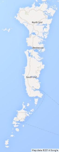 South Uist Island Map