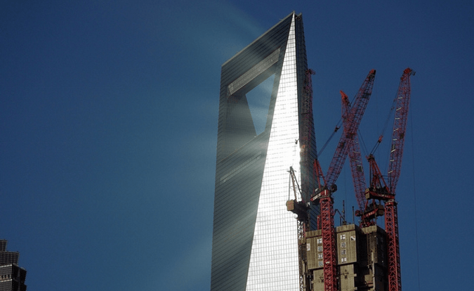 Glare from Shanghai World Financial Center