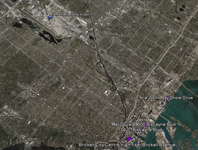 satellite image of Miami