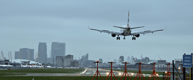 London City Airport Plane Landing