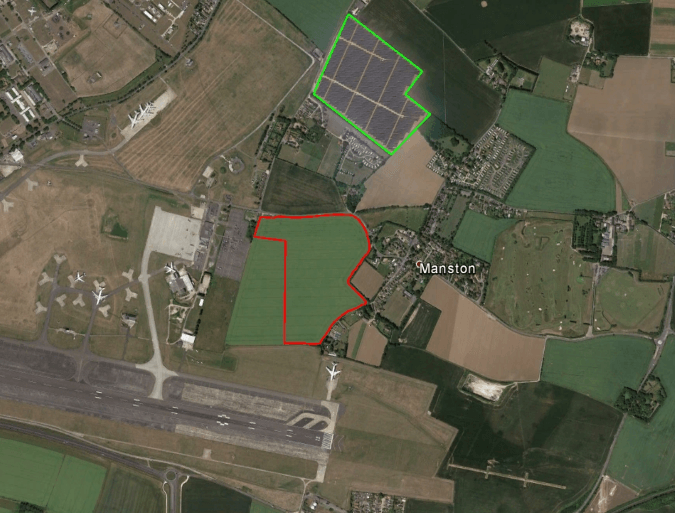 Manston Court Road Solar Farm Indicative Boundary