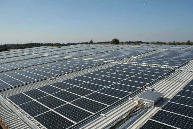 A large scale rooftop solar PV development