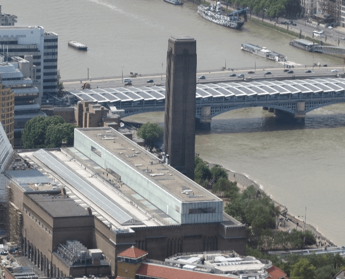 Blackfriars Bridge in London, covered in over 4000 solar photovoltaic panels.