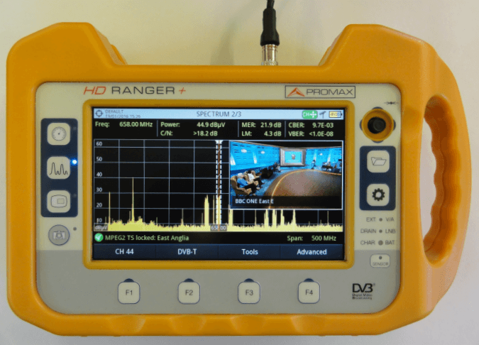 TV Reception Analyser used by Pager Power for Surveying