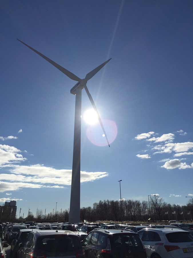 Wind Turbine Blade Obstructing the Sun - Shadow Flicker