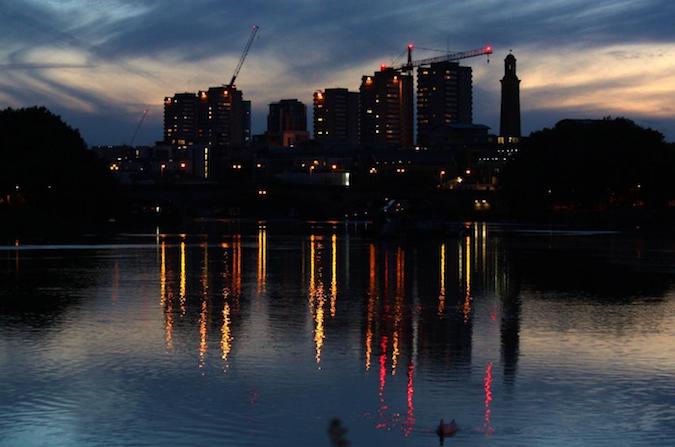 Crane lighting in Brentford