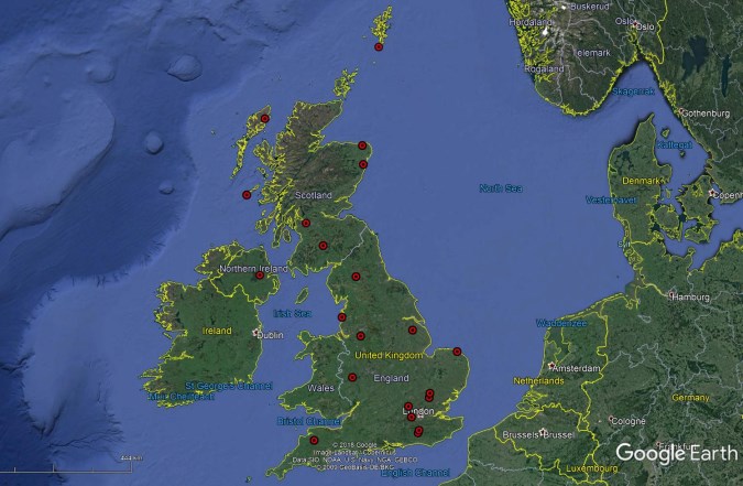 General location of NATS radar installations