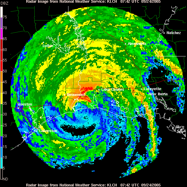 Meteorological Radar Image showing Hurricane