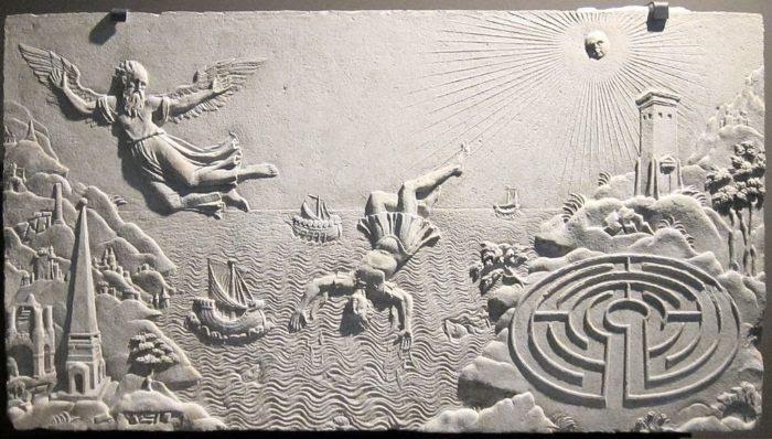 17th-century relief with a Cretan labyrinth