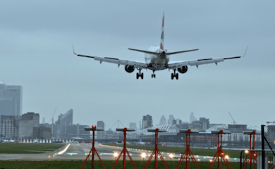 Plane landing