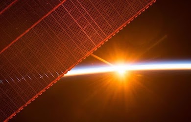 solar panels in space