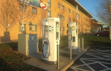 Electric car charging point