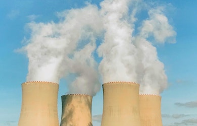 Chimneys at power plant