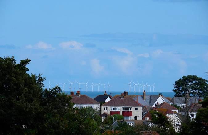 Off-shore wind farm south of Kent