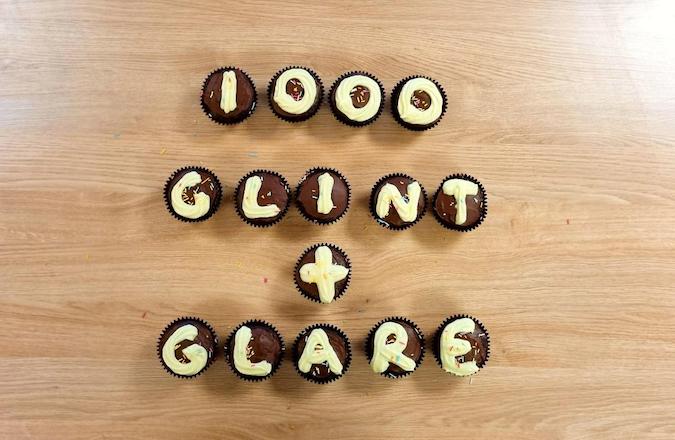 1,000 Glint and Glare cupcakes