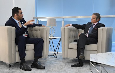 Dr. Sultan Al Jaber speaking at the COP26 Climate Change Conference