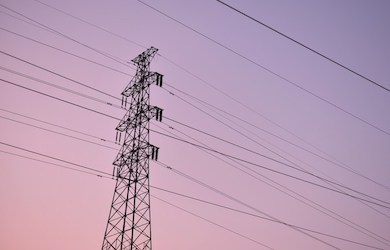 Electricity pylon and cables