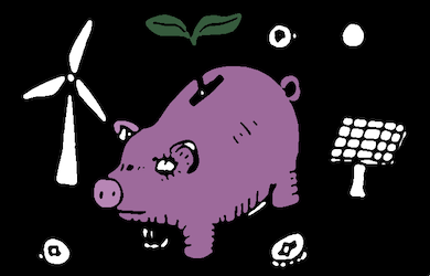 Banking on Green Illustration by Gabby Rush