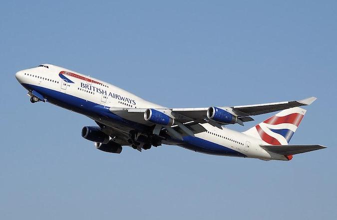 British Airways 747 takes off from London Heathrow Airport
