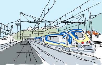 Eurostar Illustration by Gabby Rush