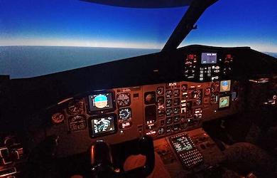 ATR 72 full flight simulator inflight