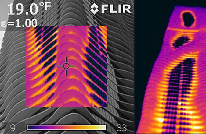 Thermal Imaging of the Aqua Tower in Chicago