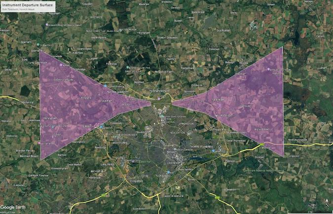Surface for Straight-In Instrument Approaches