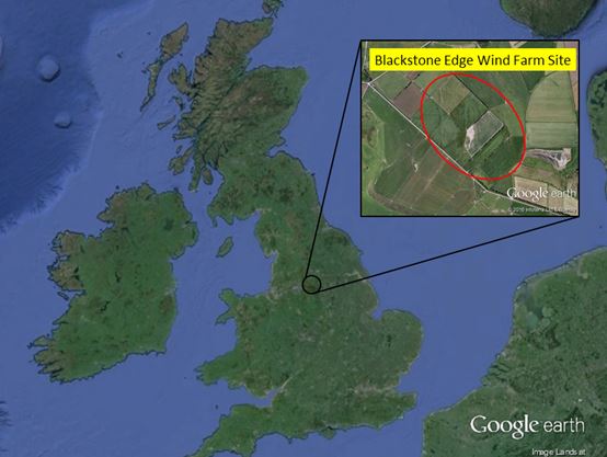 Figure 1: Blackstone Edge Wind Farm location