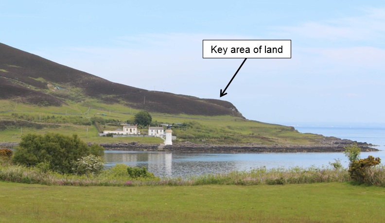 Figure 4: Key area of land that may provide screening from the PSR