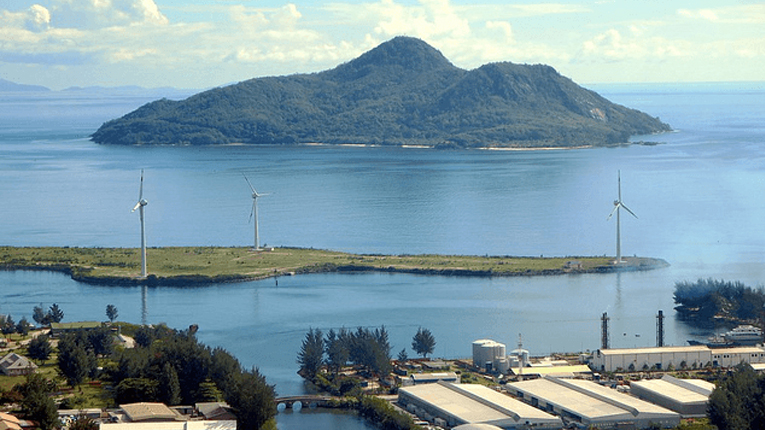 Port Victoria Wind Farm in Seychelles