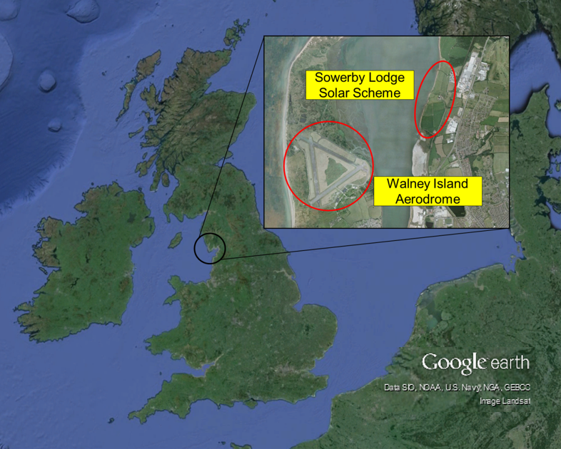 Figure 2: Sowerby Lodge Development and Walney Island Aerodrome