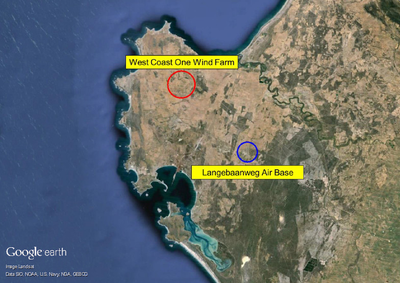 Figure 2: Wind Farm and air base locations