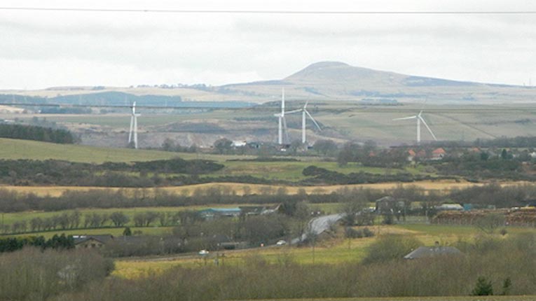 Figure 1: The four operational Westfield wind turbines in Fife, Scotland