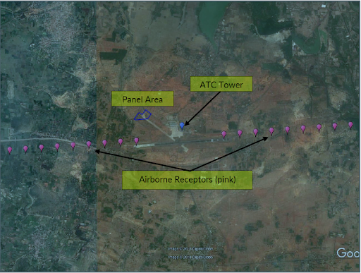 Figure 2: Approach and ATC receptor locations.