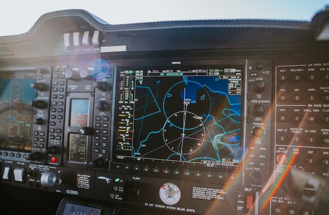Cockpit of a plane