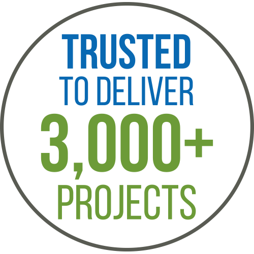 Trusted to deliver 3,000+ projects