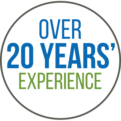 Over 20 years' experience