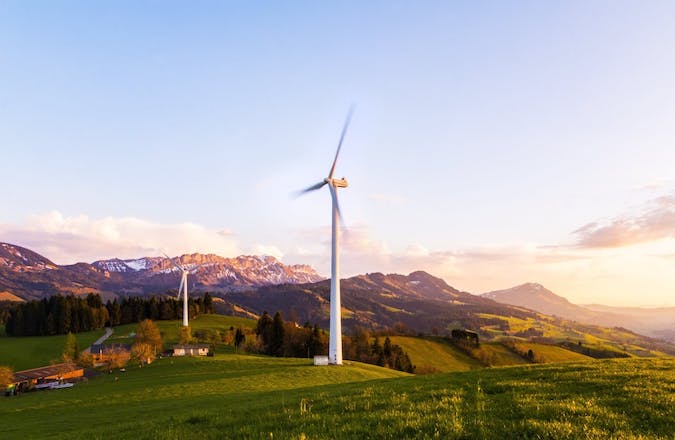 solar farm on mountain