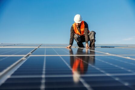 do solar panels emit light