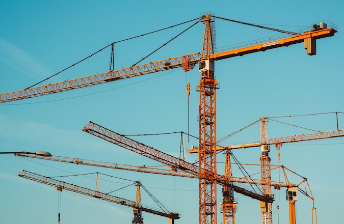 Do construction cranes require aviation consent or lighting?