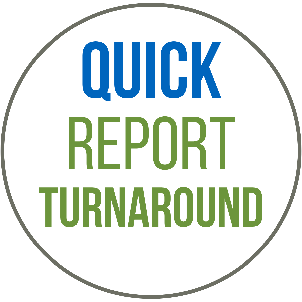 USP bubble – case study outcomes – quick turnaround Quick Report Turnaround